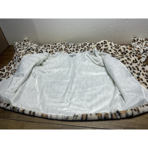 36point5 Leopard Faux Fur Jacket Women's Size Large - Picture 10 of 12